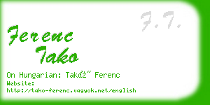 ferenc tako business card